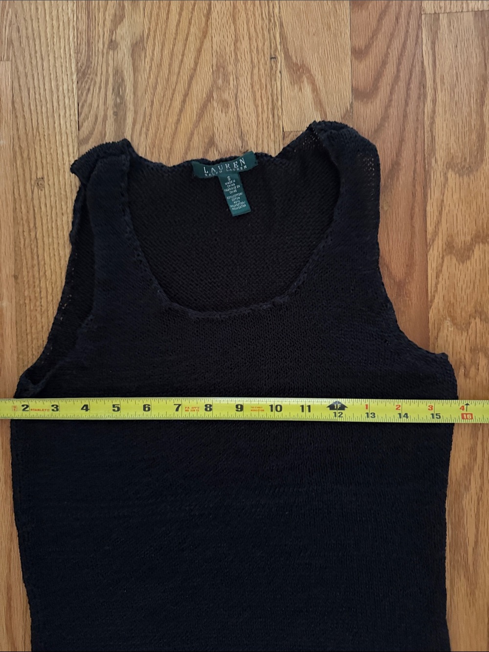 LAUREN Ralph Lauren Black Sleeveless Knit Tank. Great for the summer.